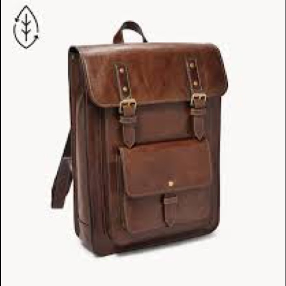 Fossil greenville rucksack cognac
